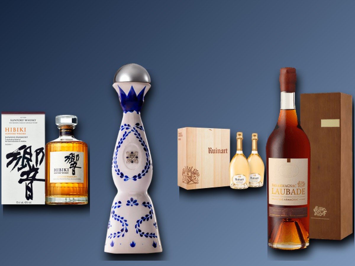 Whisky, tequila, champagne et armagnac en coffret